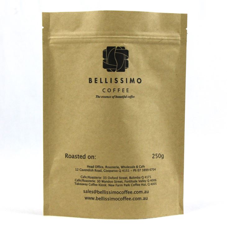 250g Stand Up Coffee Bags con cremallera