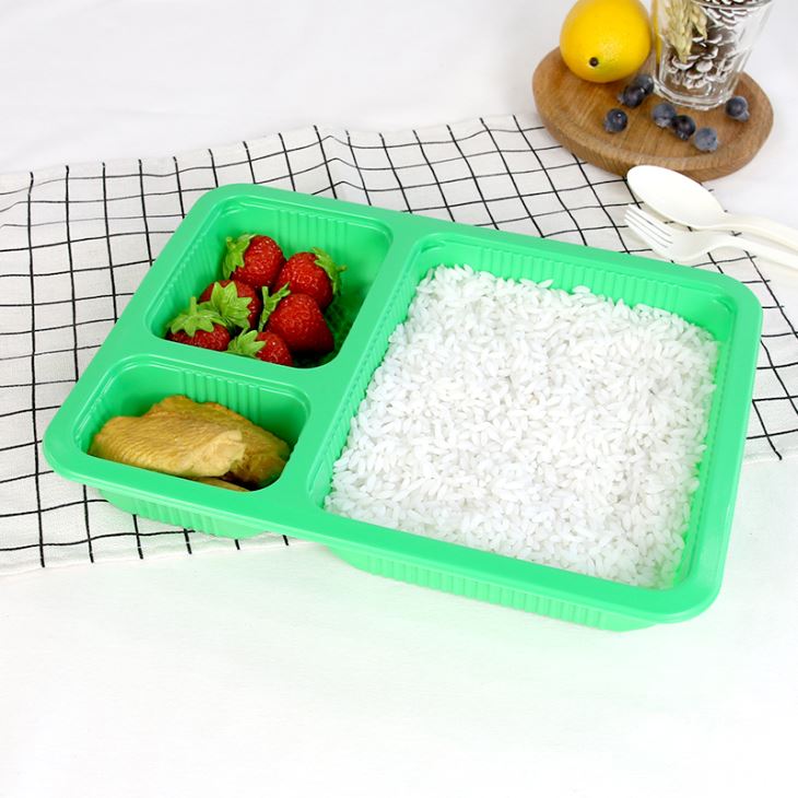 Caja de almuerzo con compartimento para contenedores de alimentos EVOH de servicio personalizado