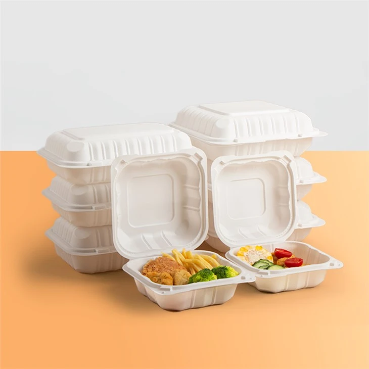 Desechable biodegradable para llevar Envase de envasado de comida rápida Envase de comida rápida Reemplace la fiambrera de espuma