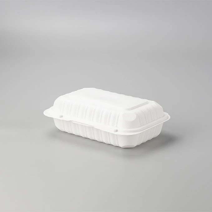 Cajas de embalaje de microondas desechables biodegradables de 3 compartimento...