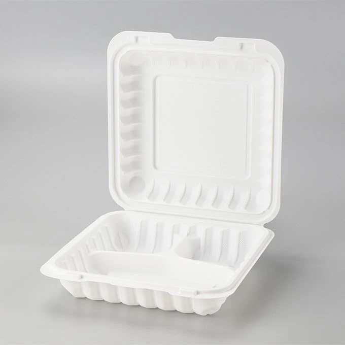 Caja Bento de 5 compartimentos de plástico desechable segura congelada para m...