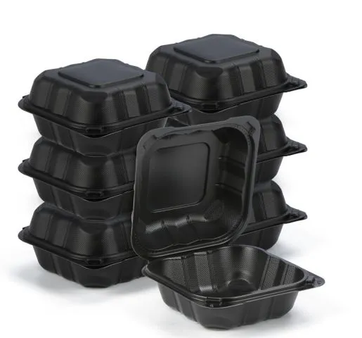 Caja de comida MFPP negra de 17 oz