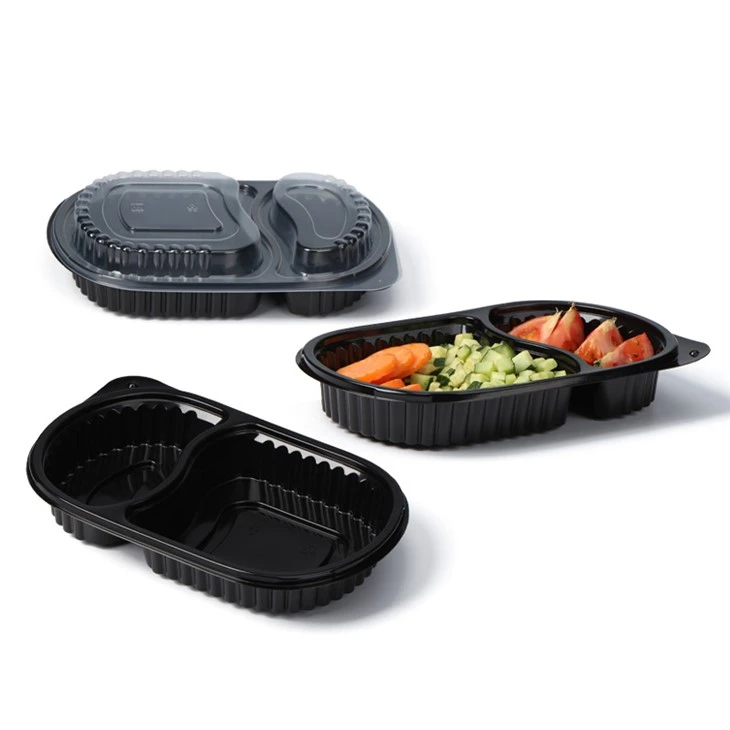 Contenedores de comida para llevar de 2 compartimentos