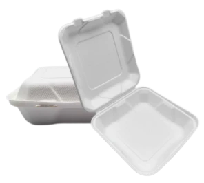 Envases de comida de bagazo para llevar de 8''
