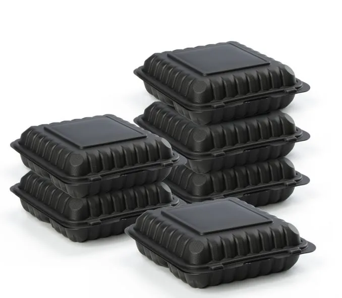 Caja para llevar de 9 pulgadas y 3 compartimentos