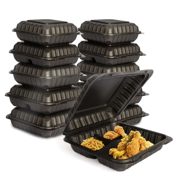 Contenedor de comida rápida biodegradable para llevar