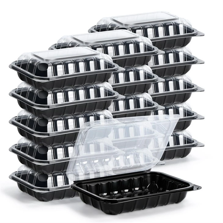 Bento desechable para llevar caja con bisagras