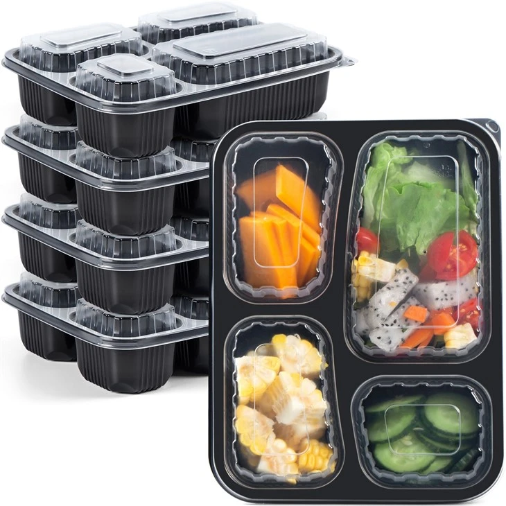 Recipientes desechables para preparar comidas con tapas