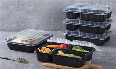 Recipientes rectangulares para comida preparada, caja de embalaje de comida r...