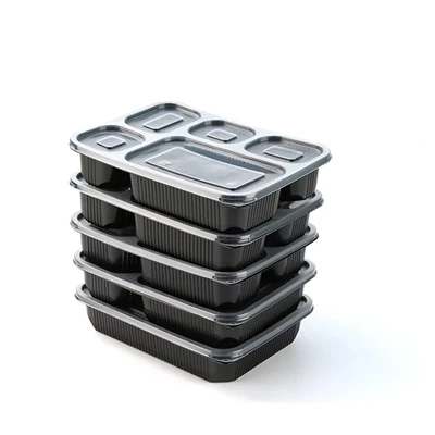 Envase de comida para llevar plástico del compartimiento de la caja 2 de Bent...