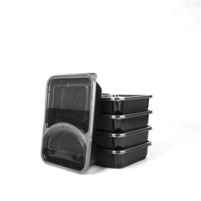 Envases de comida seguros de la microonda de encargo del logotipo con la caja...