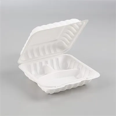 3 Compartment Hinged Lid Food Box