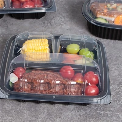 Tapa con bisagras para cajas Clamshell To Go de 9x9''