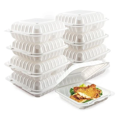 Contenedores de comida para llevar tipo Clamshell 8 X 8