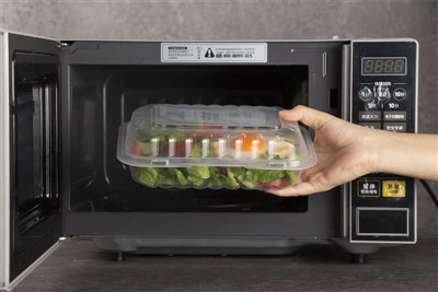 Envase de comida para llevar de plástico transparente