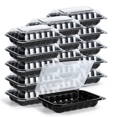 Bento desechable para llevar caja con bisagras