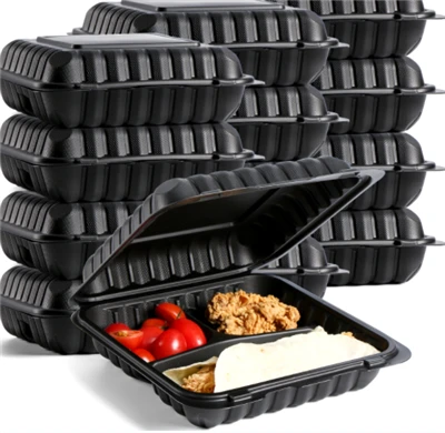 Envase de comida desechable tipo almeja