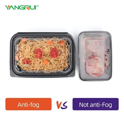 Contenedor de comida desechable con bisagras para llevar