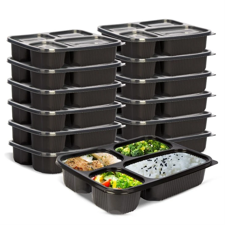 Contenedores apilables y reutilizables para preparar comidas