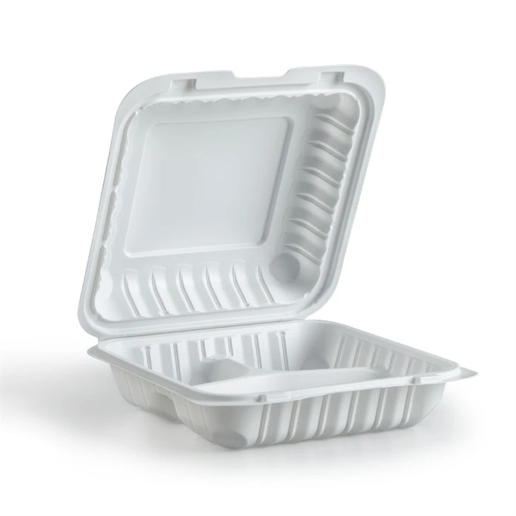 Recipiente de comida blanco para llevar