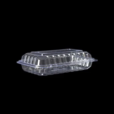 Contenedor de tapa con bisagras transparentes