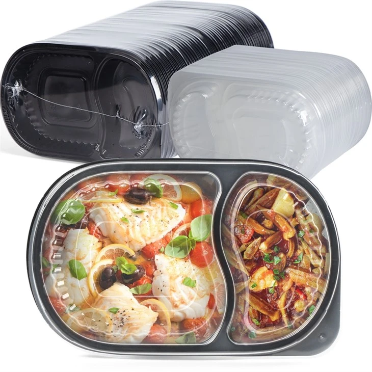Recipientes de comida para llevar con microondas de plástico