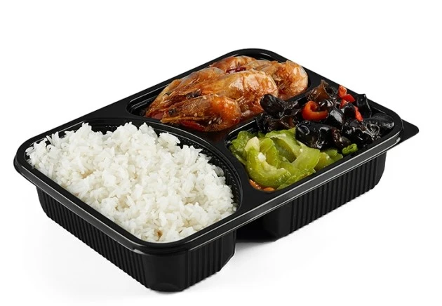 1153333 Leak-proof 3 compartment Food Prep Container
